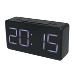 LED digitaalne &auml;ratuskell suure h&otilde;lpsasti loetava ekraaniga magamistoa kontori valgeks must