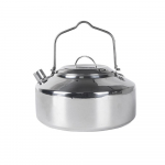 V&auml;listingimustes kasutatav roostevabast terasest veekeetja lukustusk&auml;epide, kaasaskantav kohvikann piknikupliit 1L h&otilde;be