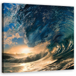 L&otilde;uenditr&uuml;kk Wave Sea Sunset 30x30 sinine