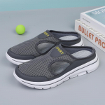 Suured vabaajajalatsid ja pooltoega naistejalatsid Meeste paksu p&otilde;hjaga augustavad sandaalid, v&otilde;rk, hingavad sussid 43 tumehall v&auml;rv