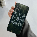 Viking Vegvisir logoga puu&uuml;mbris Samsung Galaxy A14 A73 A53 A71 A51 A31 A33 A22 A12 A21s A13 A32 A52s A72 A52 A23 Samsung A53 5G