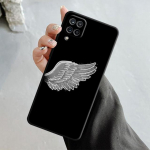 Telefoni kest Samsung Galaxy A70 A70s A50 A30s A04s A20s A20e A02 A02s A03 A42 M52 M31 M04 &uuml;mbris, t&uuml;druku ingli ja deemoni tiivad Samsung M31