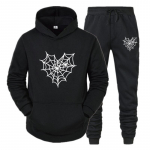 Mehed Naiste Spider Web Spordi&uuml;likond kapuutsid + p&uuml;ksid dressid Pulloverid Kapuutsiga kampsunid dressip&uuml;ksid vabaaja t&auml;navar&otilde;ivad 3XL