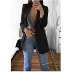 Uus mood vabaaja naiste &otilde;huke &uuml;likond Retro &uuml;hev&auml;rvilised &uuml;likonnad Jope pikkade varrukatega bleiserid kontoritopsid Naiste jope bleiserid suures suuruses 2XL