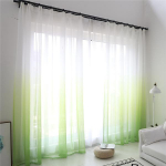 Moodne sinine gradientv&auml;rvi kardin T&uuml;ll Dekoratiivsed l&auml;bipaistvad kardinad elutuppa Magamistoa K&ouml;&ouml;k Hotelli kodu aknapaneelid W200xL270CM(Grommets Top)