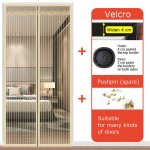Magnetiline ukseekraan suvine s&auml;&auml;sev&otilde;rgu kardin K&auml;rbseputukate automaatne sulgumine n&auml;htamatu v&otilde;rkkardin k&ouml;&ouml;gi siseelutoa jaoks 70x210 cm beež