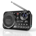 Kaasaskantav Walkmani FM-raadio v&auml;liraadio eakatele Bluetooth 5.0 k&otilde;lar MP3-muusikam&auml;ngija toetab salvestusk&otilde;rvaklappe must