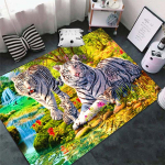 Moodne tiigrimustriga vaip p&otilde;randal 3D loomade prinditud suur vaip elutuba pehme vannitoamatt Absorb libisemisvastane 40x120cm