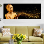 Skandinaavia kodukaunistusega plakatid HD-tr&uuml;kised L&otilde;uendimaalingud Kuldsed Naised Puhuvad mullid Pildid ja v&auml;ljatr&uuml;kid Koduseinaplakatid 20*40cm