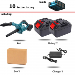 2-&uuml;hes 398VF 3000W kokkupandav juhtmeta elektriline &otilde;hupuhur, imemis-lehepuhur tolmupuhastaja Makita 18V aku jaoks 10Section 2*Batteries