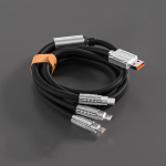 100/120W 3-&uuml;hes laadimisjuhe 120cm mikro-USB/C-t&uuml;&uuml;pi mitme USB-mobiiltelefoni laadimiskaablid Xiaomi Huawei Samsung jaoks must