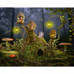 5D Teemantmaal Multifilm Haldjamaailm t&auml;ispuur Teemanttikandid Mosaiik N&auml;put&ouml;&ouml; Helmestega kivikivi kunst K&auml;sit&ouml;&ouml; Full Round 20x30CM