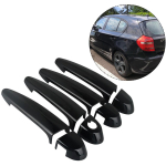 4 tk/komplekt l&auml;ikivad mustad uksek&auml;epideme katte trimmid BMW E87 E90 E91 E92 E93 F30 X1 X2 X3 X4 X6 ABS plastautole black