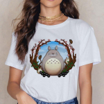 Totoro Studio Ghibli T-s&auml;rk Naiste Harajuku Ullzang T-s&auml;rk Mood Anime T-s&auml;rk Naljakas multifilmi s&auml;rgid Naiste topsid L