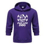 S&uuml;gis- ja talvine uus isikup&auml;rastatud mopsielu koerte tr&uuml;kitud r&otilde;ivad meeste ja naiste kapuutsi armastajatele Pullover Jogging spordikapuuts S