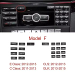 Autoraadio CD nuppude kleebised Mercedes Benz C-, E-, GLK- ja W-klassi autodele 2008&ndash;2014 autodele