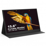 15,6-tolline FHD 1080P s&uuml;learvuti monitor IPS-ekraaniga kaasaskantav m&auml;nguv&auml;line v&auml;line monitor Plug&Play koos PU-ga must