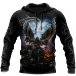 Reaper Skull Inglid ja deemonid 3D-print Kevad-s&uuml;gis meeste kapuuts Unisex vabaaja kampsunid Pullover T&auml;navar&otilde;ivad Suured topid S