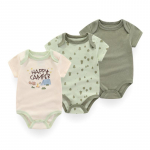 Kiddiezoom 3 tk Beebikomplekt Puuvillane beebiriiete komplekt Suveriiete komplekt 0-12 kuu vanustele imikutele Multikas Armas Jumpsuit pidžaama Body vasts&uuml;ndinu komplekt 0-3Months