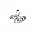 Vintage Phoenixi kalas&otilde;rmus h&otilde;bedase v&auml;rviga reguleeritavad lahtised r&otilde;ngad Red Eyed Phoenix h&otilde;be