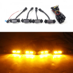LED-v&otilde;retulede komplekt Auto p&auml;evas&otilde;idutulede autode muutmise tarvikud Blackened Shell Amber Light