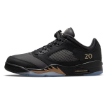 Air Jordan 5 Retro Low Wings 2020-21 Klassi Unisex Tossud Must Metallik-Kuld DJ1094-001 36.5
