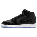 Air Jordan 1 Mid SE GS Space Jam Laste tossud Must Tume-Concord Valge DV1337-004 39
