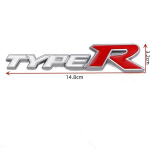 3D Metal Type R eesmise grilli embleemi m&auml;rgi kleebis Civic TyperR CRV HRV Accord Fit auto stiilitarvikutele color114832cm