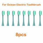 8 tk asenduspead Oclean Flow/x/ X Pro/ Z1/ F1/ One/ Air 2 /se harjapead Pehme Dupont Sonic hambaharja vaakumharjastega 8pcs green