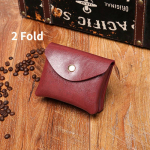 Suvine uus mood v&auml;ike &uuml;likerge retro m&uuml;ndikott kaardikott K&otilde;rvaklappide hoiukott Unisex m&uuml;ndikott Lihtne 2 volditav kaardikott 1fold pruun