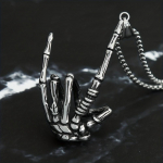 Loominguline disain punk Hip Hop Skeleton Meeste K&auml;sikaelakee Unikaalne moe gooti ripats ehe kingitus