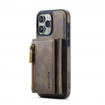 Eemaldatav nahast 2-&uuml;hes kaardihoidja magnetiline telefoni&uuml;mbris iPhone'i jaoks 14 11 13 12 15 Pro Max 15Plus Magsafe rahakoti p&otilde;rutuskindel kate For iPhone 15 pruun