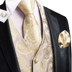 Hi-Tie Tuxedo vest meestele, &uuml;likond, vest kaelaside, taskur&auml;tik, mansetin&ouml;&ouml;bid pulma&auml;ri jaoks M