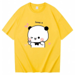 Multifilm Panda Bear Bubu ja Dudu T-s&auml;rk 100% puuvillane naiste topid Kawaii tr&uuml;kitud Harajuku Ullzang T-s&auml;rgid O-kaelusega Anime Naine L