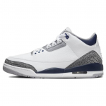 Air Jordan 3 Retro Midnight Navy Meeste tossud White Cement-Grey Black CT8532-140 44.5