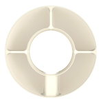 Silikoonist trumli suupistekaussi korduvkasutatav suupistes&otilde;rmus 40 untsi trumli jaoks koos k&auml;epidemega 4 valge