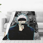 Gojo Manga Soe Pehme Tekk Lahe Maagiline Reisitekk Talvine V&auml;rviline Kohandatud Flanellist Voodikate Diivanikate 30*40in
