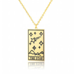 Tarot-kaardi kaelakeed naistele roostevabast terasest maailma p&auml;ikesekuu silmariit YT Tarot Moon