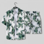 Suvised kookosp&auml;hklipuu s&auml;rgid komplektid tr&uuml;kitud meeste Hawaii s&auml;rk Ranna l&uuml;hikeste varrukatega mood topsid Tee p&uuml;hades&auml;rk Meeste pluus S