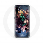 Coque pour Huawei P30 Tanjiro Nezuko et Inosuke Slayer Kimetsu no Yaiba Manga