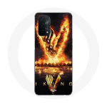 &Uuml;mbris Oppo A54 5G Vikings Series 6. hooaja logo V tulem&otilde;&otilde;ga mustal taustal