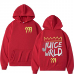 R&auml;ppar Juice Wrld 999 kirjatr&uuml;kiga kapuuts Meeste naiste Hip Hop Retro Pullover Fliisist avara pikkade varrukatega kapuutsiga t&auml;navar&otilde;ivad M