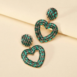 Uus loominguline disain s&uuml;damest rhinestone naiste pulmapeo ehted Luksuslikud elegantsed romantilised rippuvad k&otilde;rvar&otilde;ngad naistele kingitus