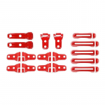 ABS-auto mootori kapoti varurehvi kinnitus hinge k&auml;epideme korpuse kaunistuse kattekleebis Jeep Wrangler JL 2018 Up 4-ukselise versiooni v&auml;listarvikutele punane