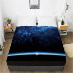 Galaxy voodilina elastse ribaga 150x200/180/200/160*200 Madrats Voodikate Must maa 135x200 Deep 30cm