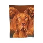 Flanelli tekk Vizsla - Ungari pointer kollaaž tekid voodipesu soe pl&uuml;&uuml;s tekk voodipikniku reisimiseks kodudiivan 75x100cm 30x40in