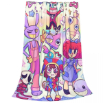 Anime The Amazing Digital Circus Tekid Fliis Kevad S&uuml;gis Multifunktsionaalne &Uuml;lipehme Visketekk Diivanile Reisimiseks Voodikate 75x100cm 30x40in