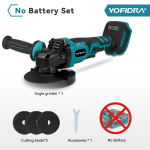 YOFIDRA 1500W 125mm Harjadeta Nurklihvija 3 k&auml;iku Juhtmeta Lihvimismasin L&otilde;ikamine Puidut&ouml;&ouml; Elektrit&ouml;&ouml;riist Makita 18V Akule Without Battery