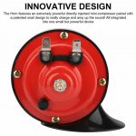 1tk Snail Air Horn 12v 300d Super Truck Mootorrattarongi sarv maasturite auto paadi valjuh&auml;&auml;ldi signaal valju alarmi mootors&otilde;idukite tarvikud punane