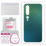 apgo Protective Skin Sticker for the back compatible with Xiaomi Mi 10 Pro 5G, Wrap Film, Foil, Vinyl - Pattern Carbon Chameleon CAKA1